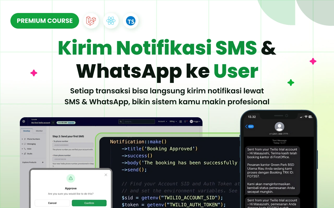 Foto kelas Full-Stack Laravel 11, React, TypeScript: Website Rent Office
